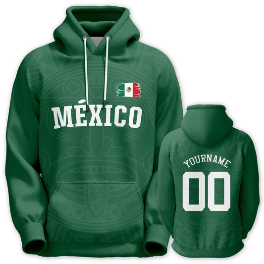 Custom Mexico Basketball Hoodie With Personalized Name And Number Unisex Pullover Hoodie Patriot Flag