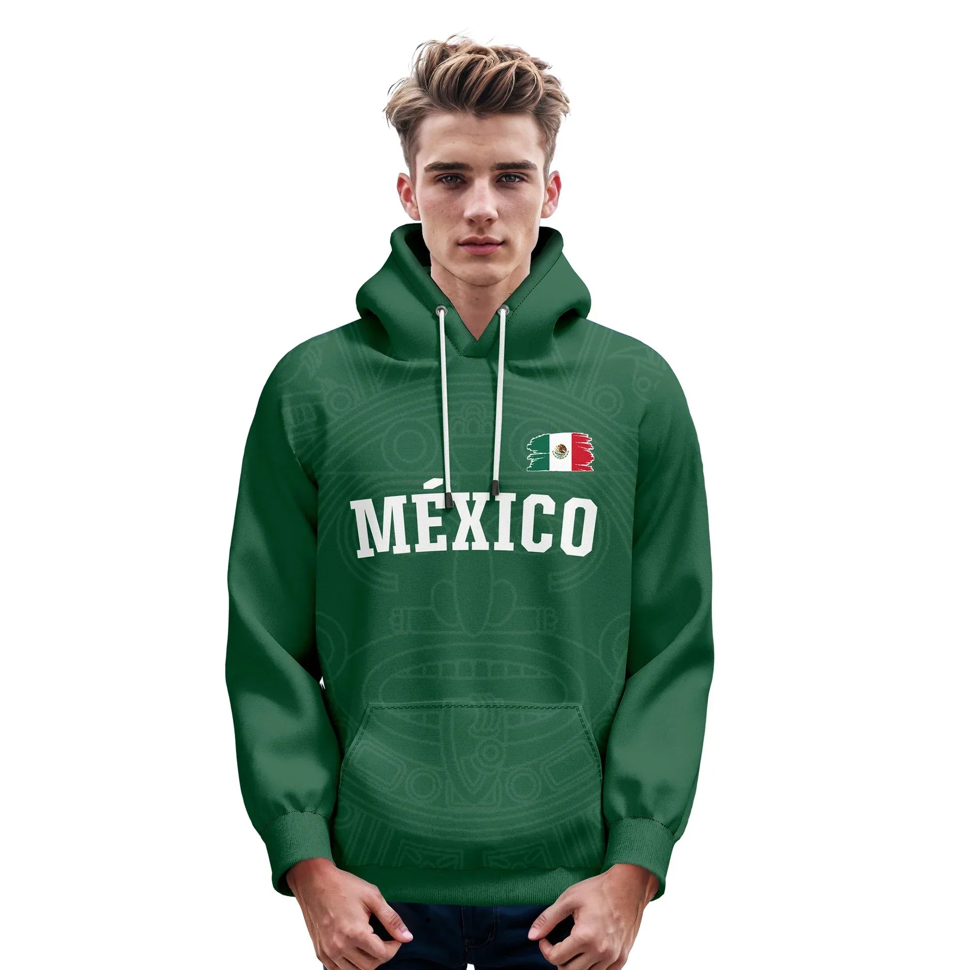 Custom Mexico Basketball Hoodie With Personalized Name And Number Unisex Pullover Hoodie Patriot Flag - ToylandEU