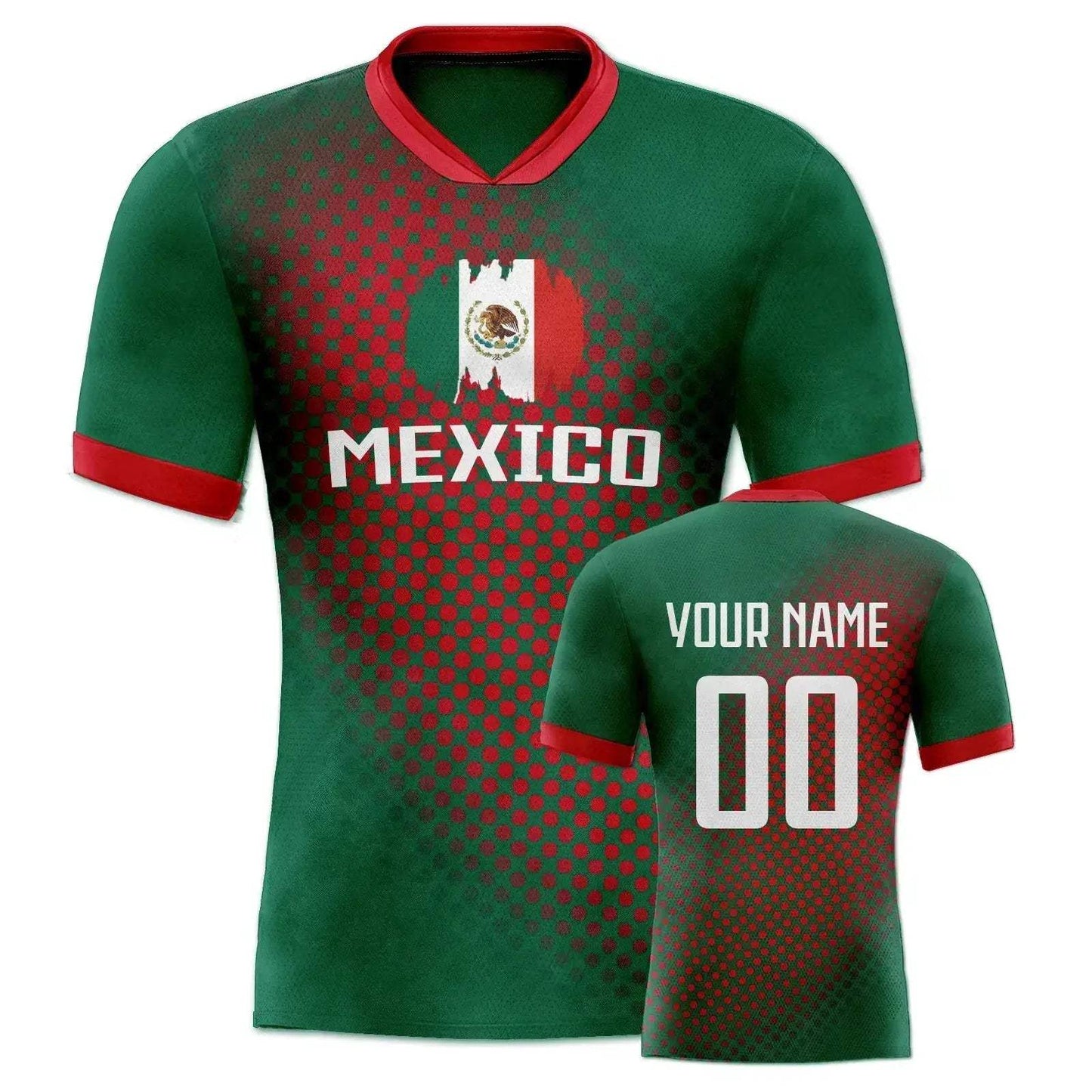 Custom Mexico Soccer Jersey With Personalized Name And Number - ToylandEU