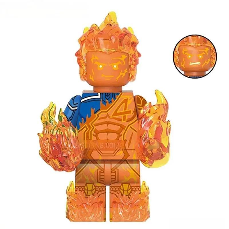  Fantastic Four Johnny Storm Human Torch Lego Minifigures Custom Toys 4 -  ToylandEU™