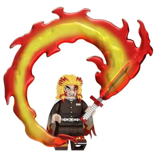  Custom Minifig Flame Pillar Swordsman With Base Plate -  ToylandEU™