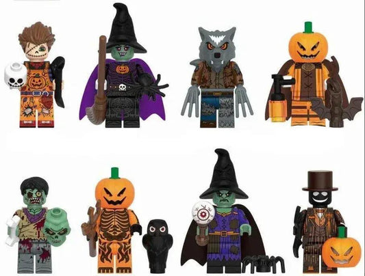  Halloween Haunts Custom Minifig Set (8-Pack) – Witch, Werewolf, Pumpkinhead, Zombie & More -  ToylandEU™