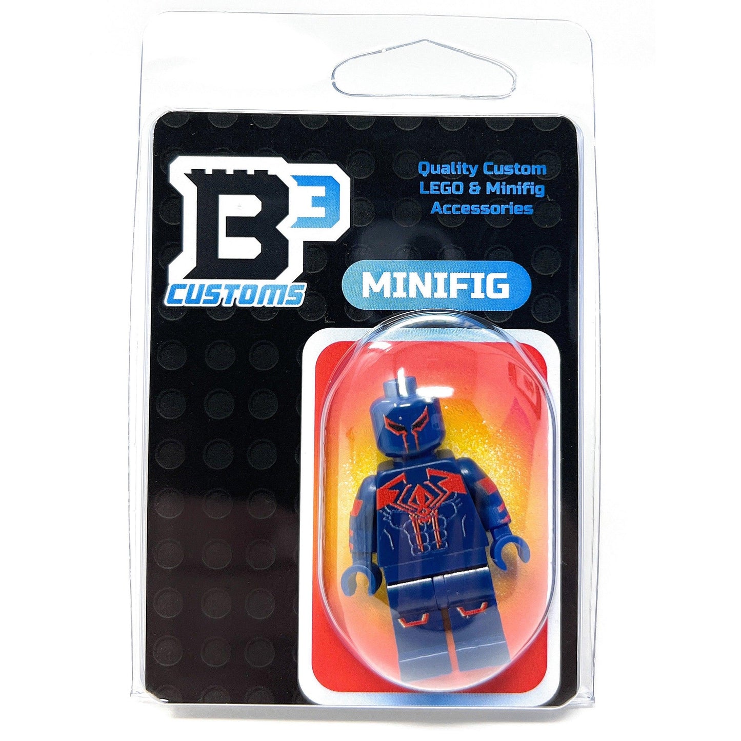 Custom Minifig Spidey 2099 Front Back Sides Toylandeu