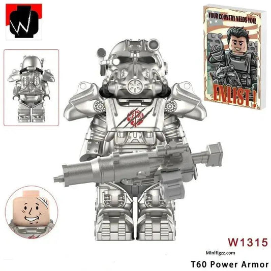  T60 Damaged Power Armor Silver -  ToylandEU™