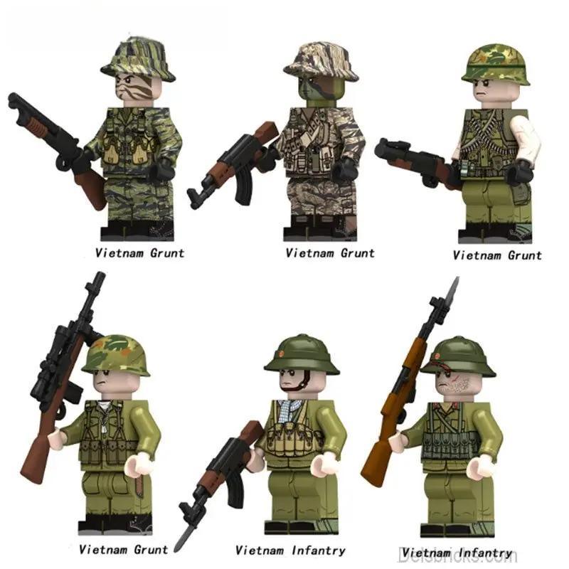  Vietnam War American Soldiers set of 6 Lego Minifigures Custom Toys -  ToylandEU™