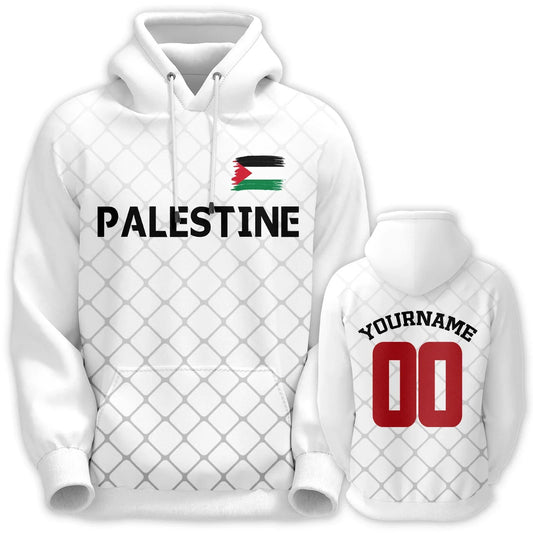 Custom Palestine Hoodie Basketball Sweatshirt, Unisex, Name And Number Personalization, Hooded Sports Jersey - ToylandEU