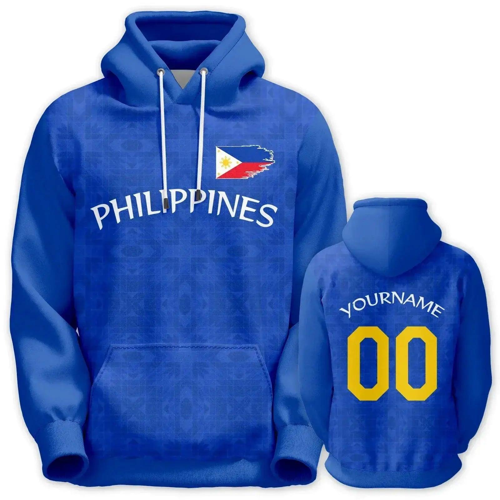  Custom Philippines National Team Basketball Hoodie With Printed Name And Number Unisex Hooded Sweatshirt -  ToylandEU™