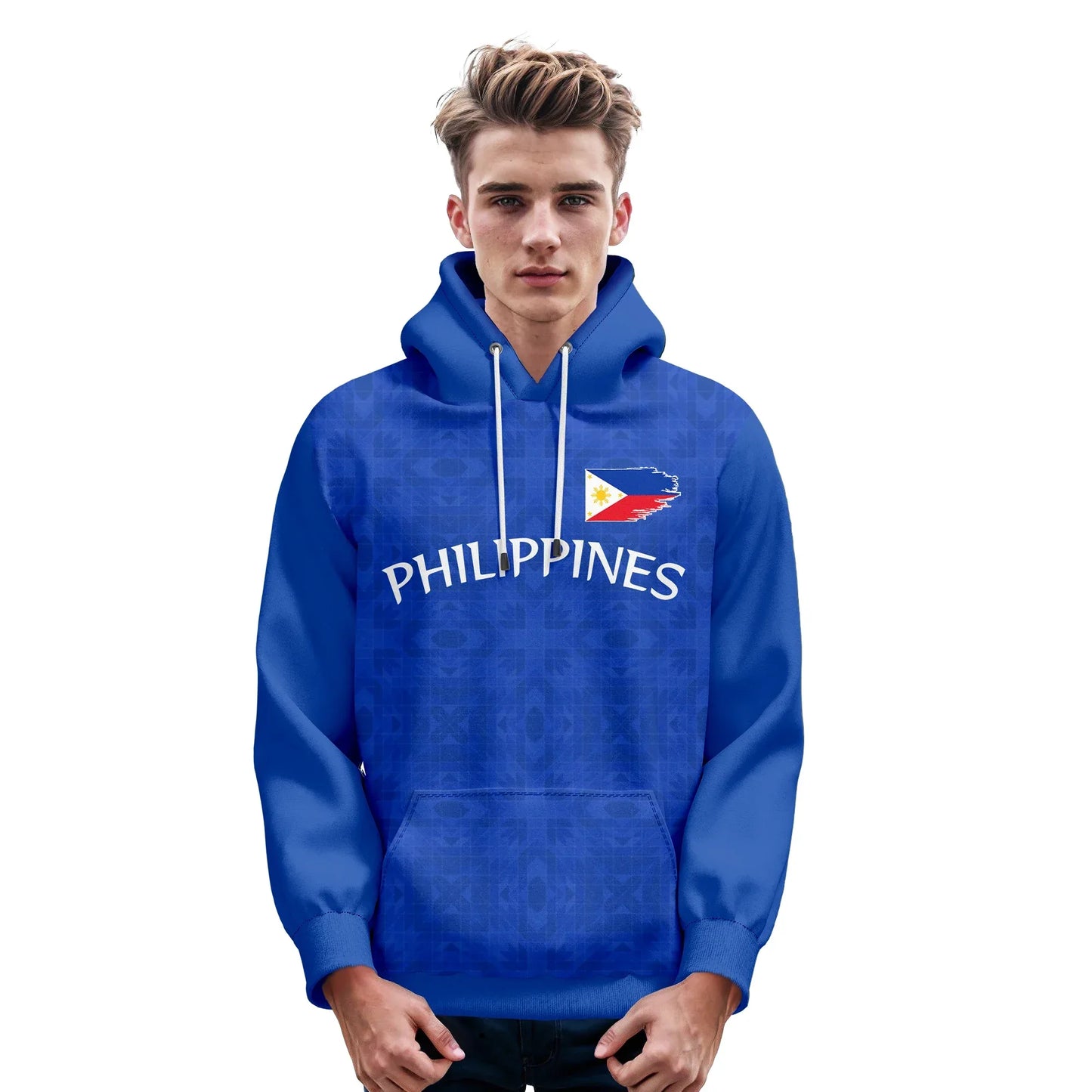 Custom Philippines National Team Basketball Hoodie With Printed Name And Number Unisex Hooded Sweatshirt - ToylandEU