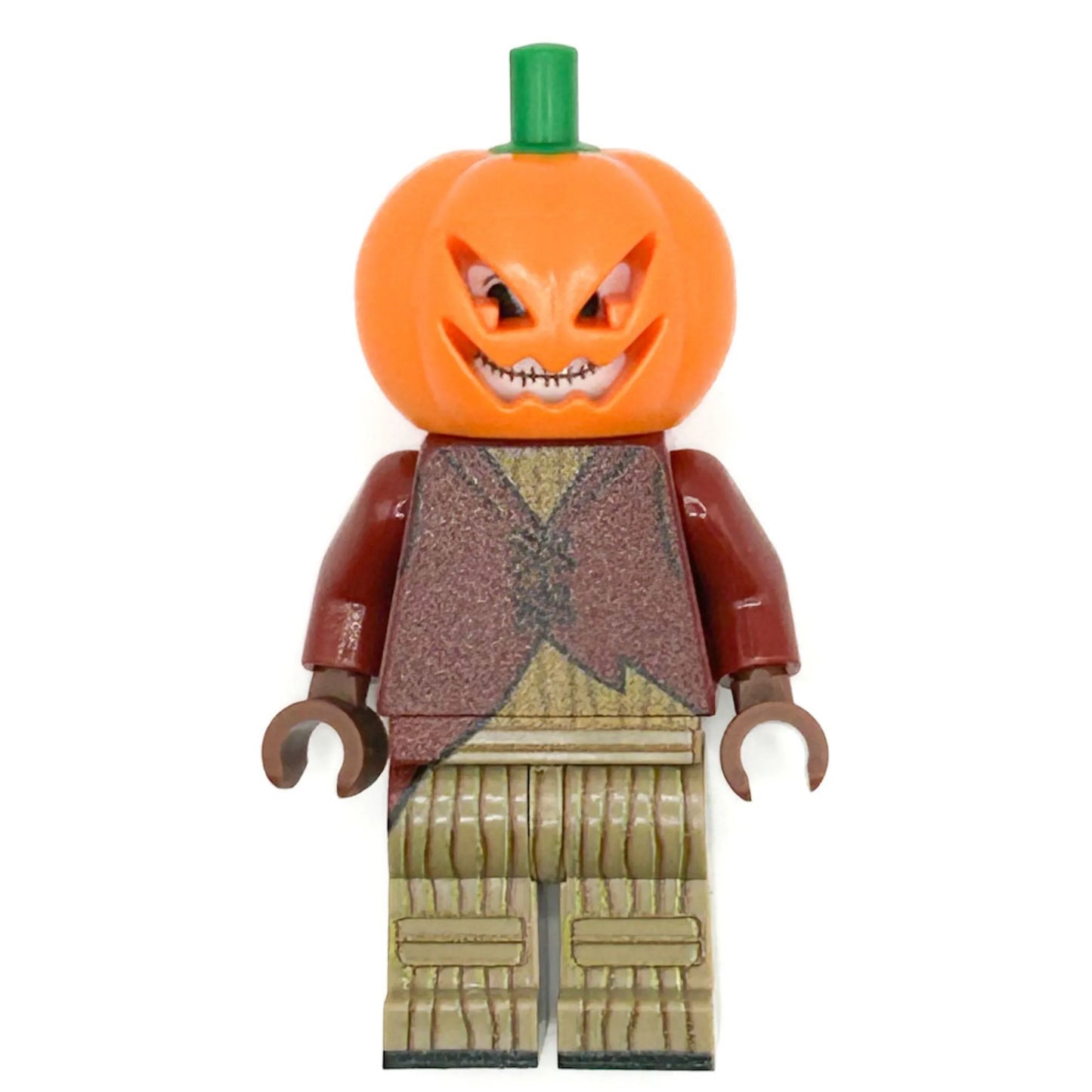 Custom Printed LEGO Figure Pumpkin King Made With Authentic LEGO Parts In Orange ABS Plastic - ToylandEU