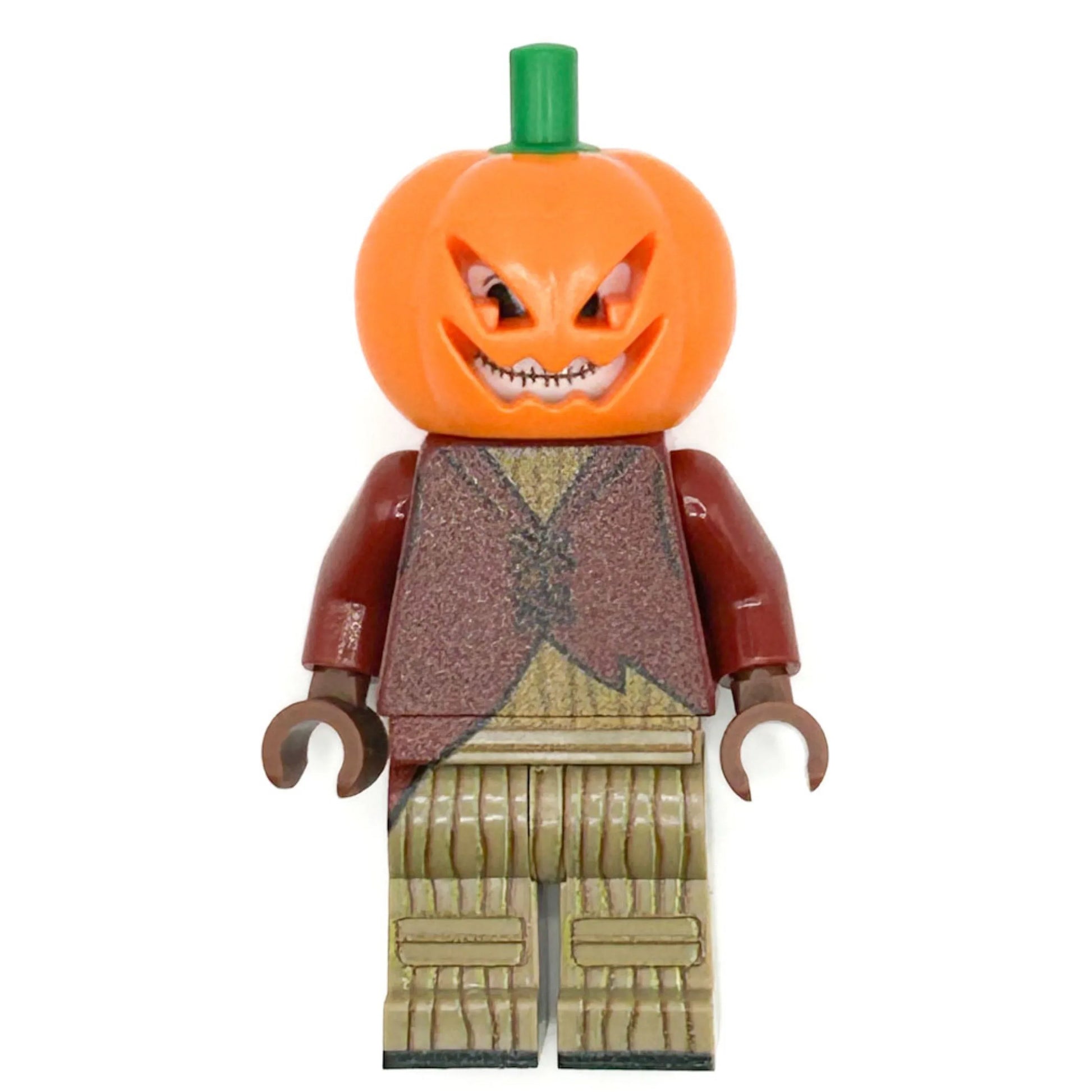 Custom Printed LEGO Figure Pumpkin King Made With Authentic LEGO Parts In Orange ABS Plastic - ToylandEU