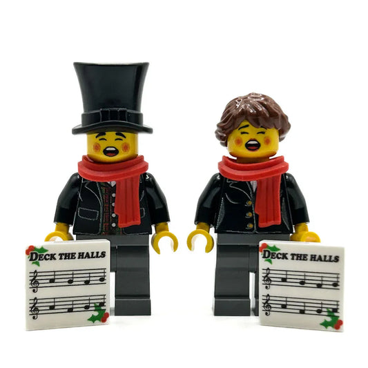 Custom Printed LEGO Figures For Christmas Carolers Authentic LEGO Parts Printing By B3 Customs - ToylandEU