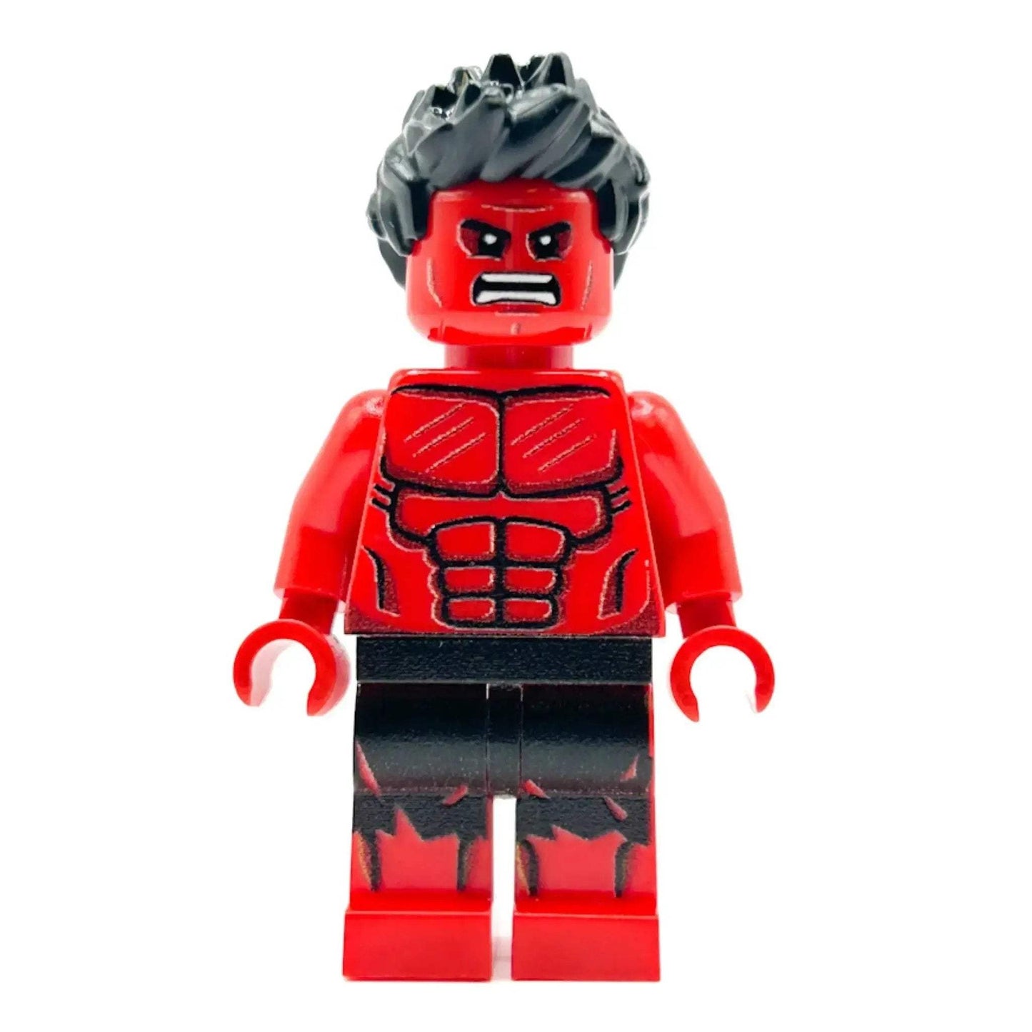 Custom Red Hulk Marvel Minifigure made using LEGO parts - B3 Customs - ToylandEU