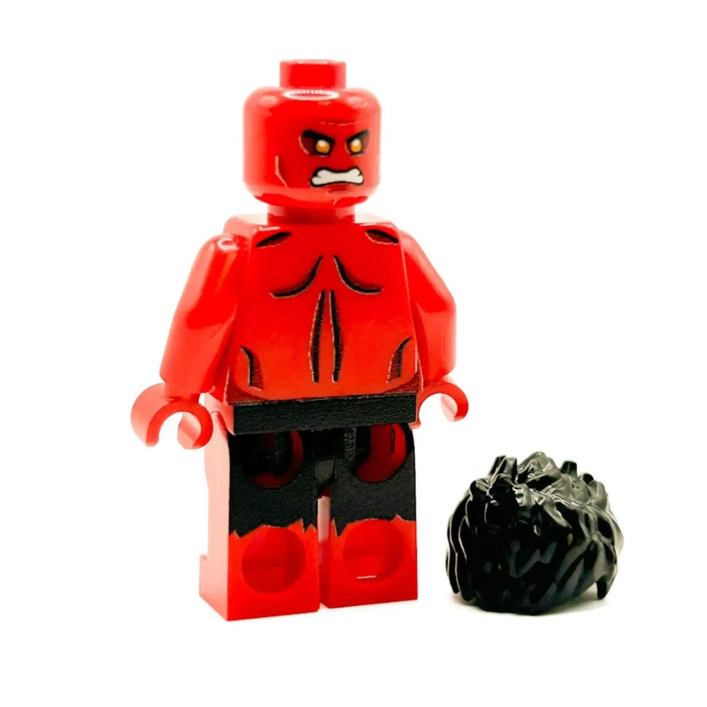 Custom Red Hulk Marvel Minifigure made using LEGO parts - B3 Customs - ToylandEU