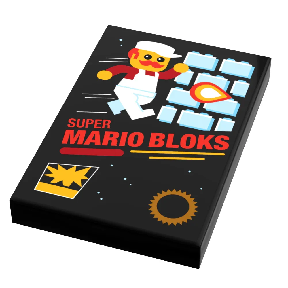 Custom Super Mario Bloks Video Game Cover (2x3 Tile) - ToylandEU