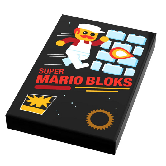 Custom Super Mario Bloks Video Game Cover (2x3 Tile) - ToylandEU