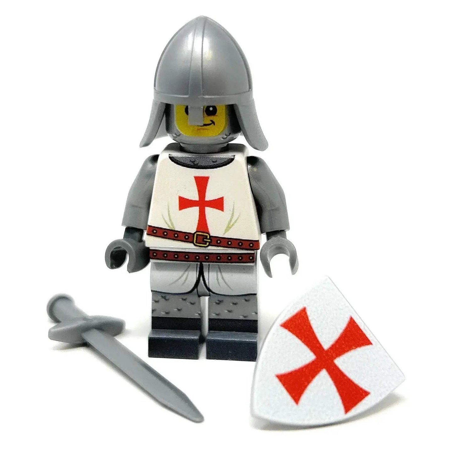 Custom LEGO Knight Figure With Intricate Printed Armor On Authentic LEGO Parts - ToylandEU