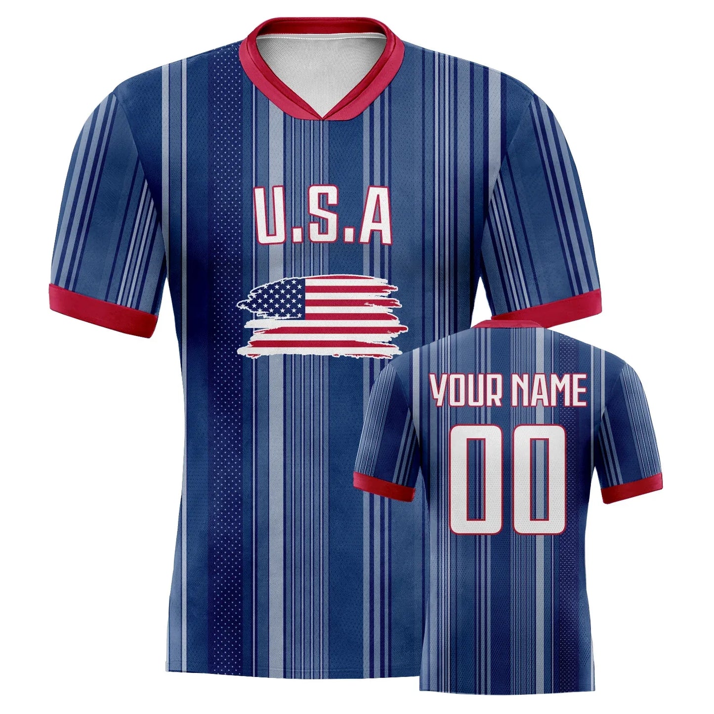 Custom USA Soccer Jerseys Personalize Name And Number - ToylandEU