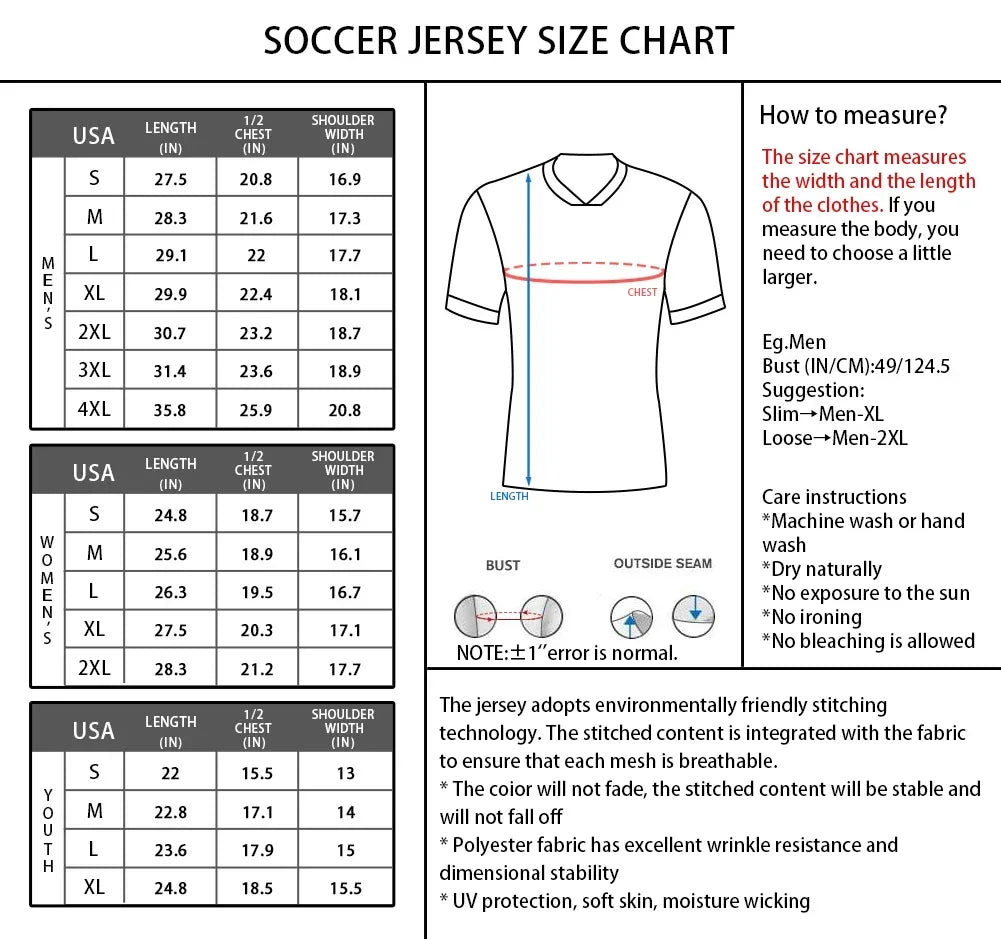 Custom USA Soccer Jerseys Personalize Name And Number - ToylandEU