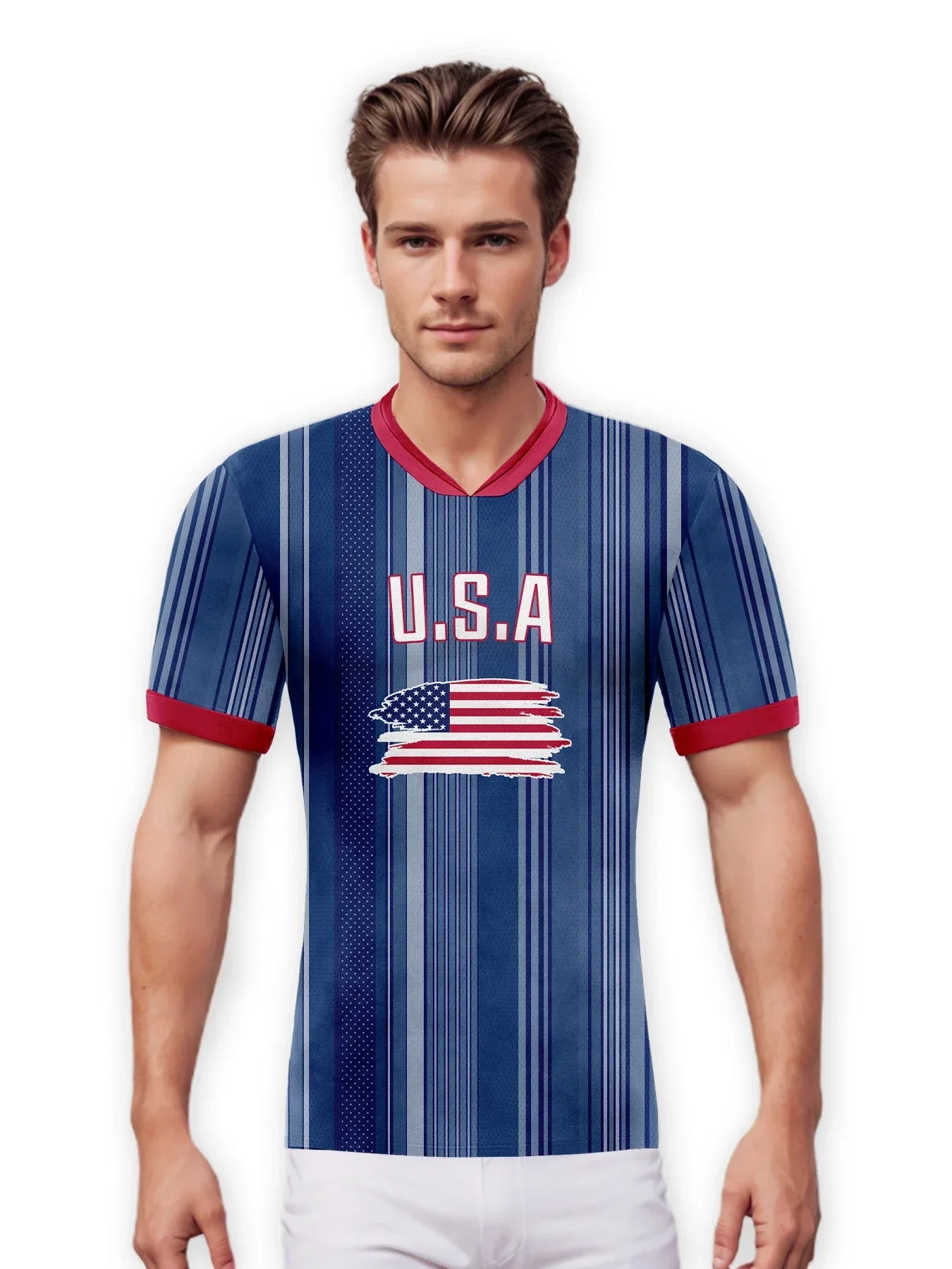 Custom USA Soccer Jerseys Personalize Name And Number - ToylandEU