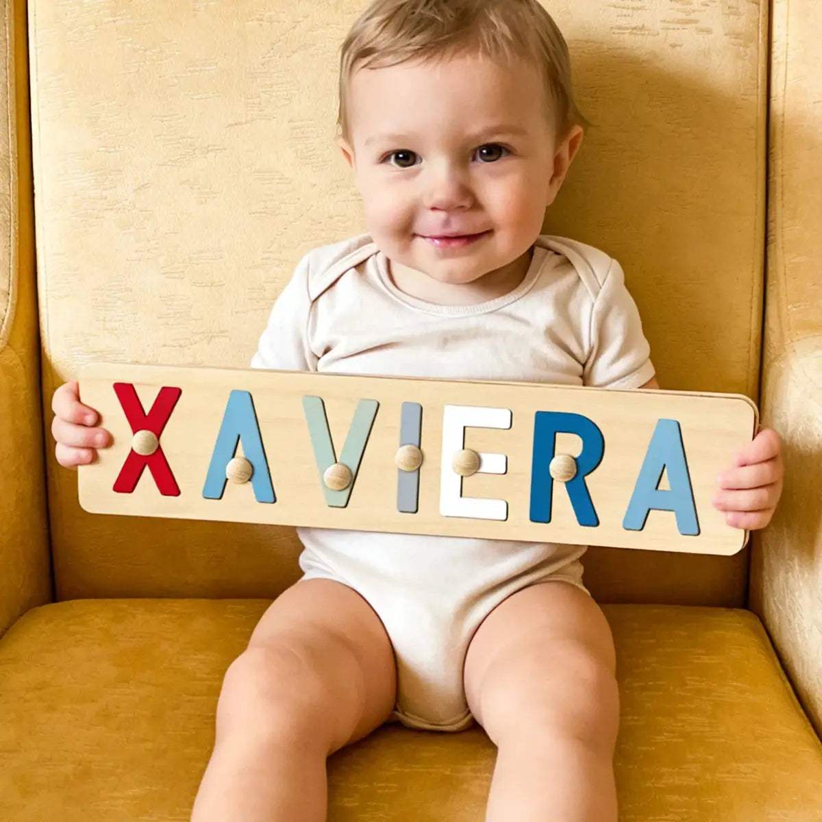 Custom Wooden Name Puzzle For Kids Learning Names Education - ToylandEU