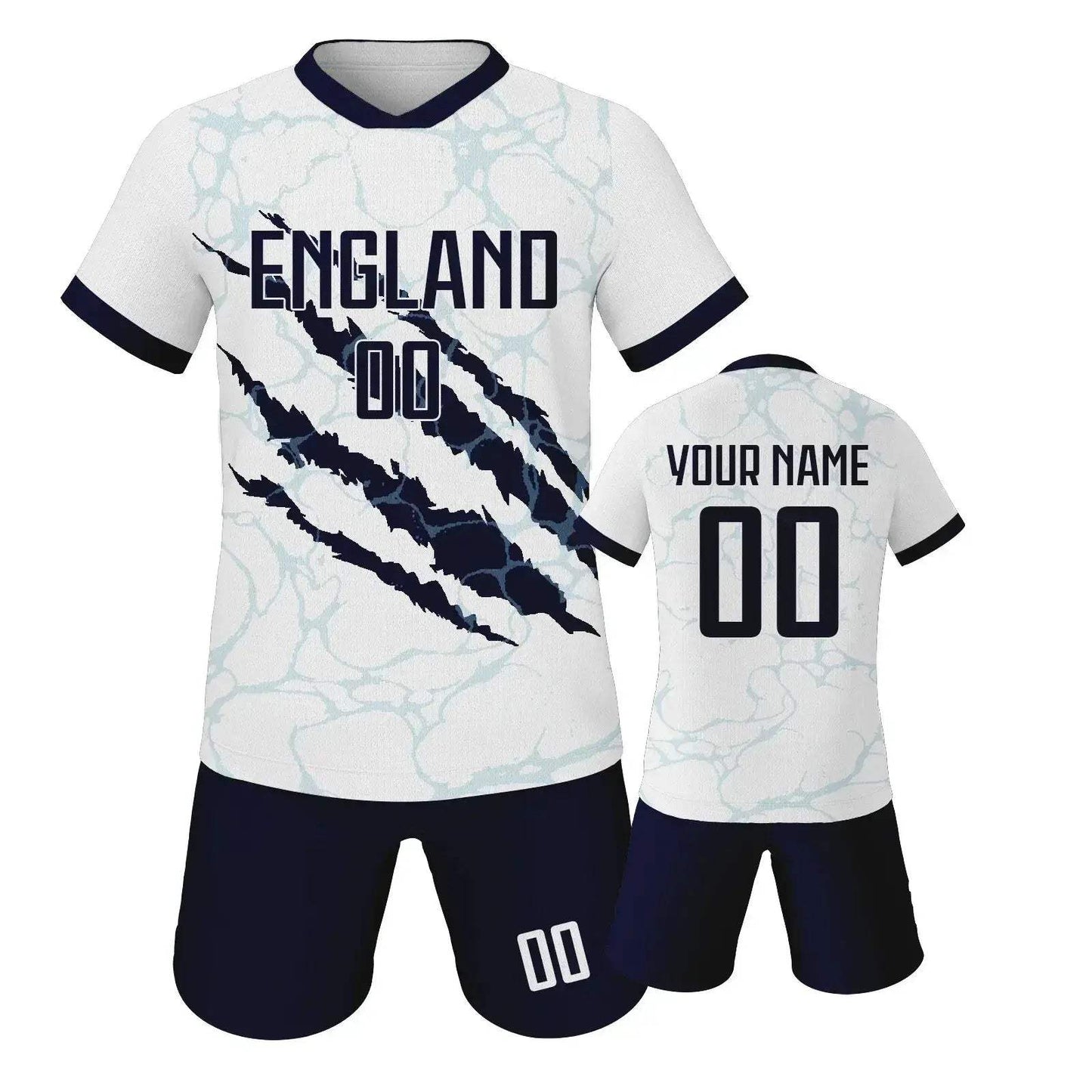 Custom Youth Soccer Jersey Set With Name And Number, Unisex Knit Kit For Ages 3-14 - ToylandEU