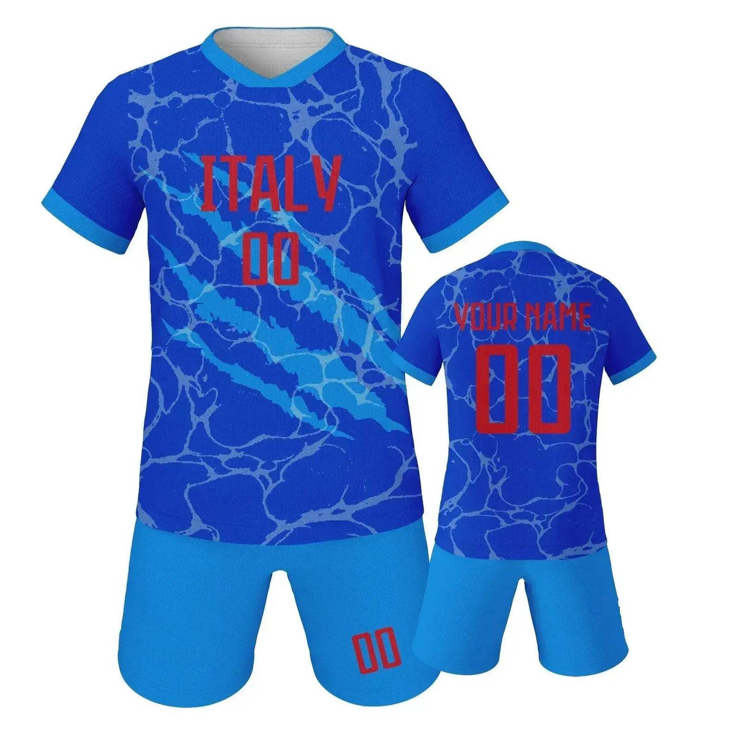 Custom Youth Soccer Jersey Set With Name And Number, Unisex Knit Kit For Ages 3-14 - ToylandEU