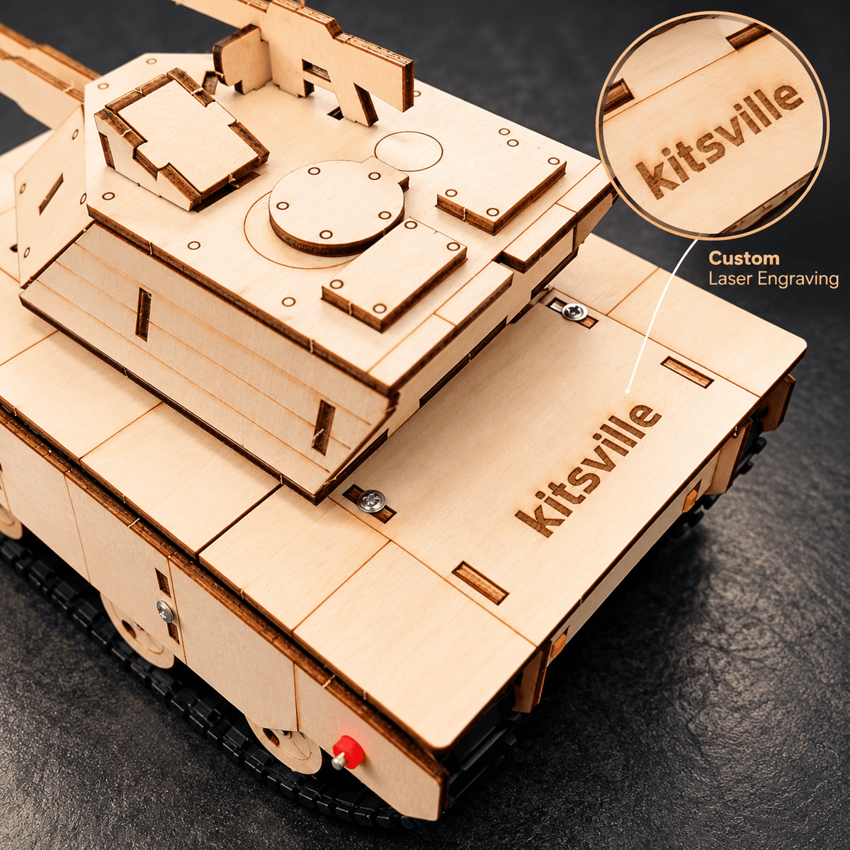 DIY RC Tank Cam Kit | Phone Camera Mount | Wooden Tracked Robot | Kids STEM