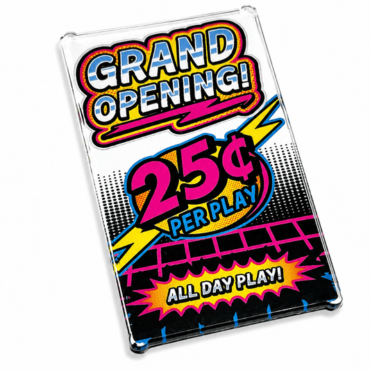 Lego 4x6 Glass Panel | Custom Arcade Print | Smooth Gloss Finish | Cafe Signage