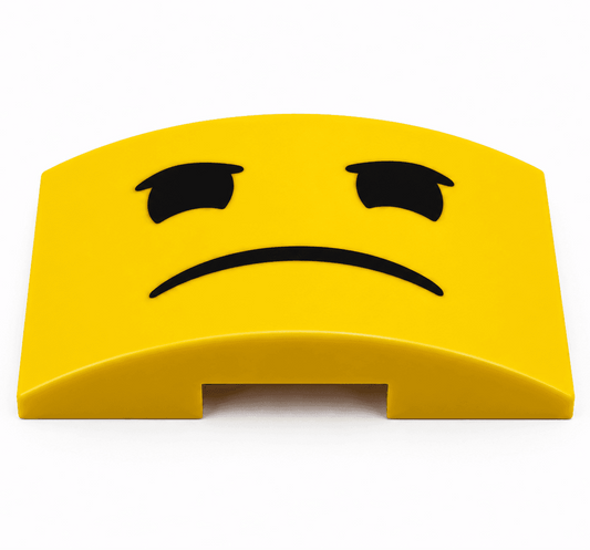 Custom Face Tile | Grumpy Expression Swap | Fits Set 40921 | Builder Accessory