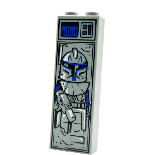 P1 Captain Rex In Carbonite | 1x2x5 Brick | Custom Printed LEGO Part | B3 Customs