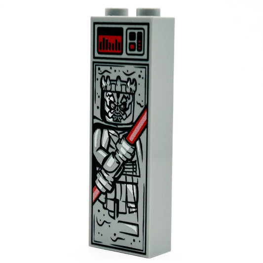 Horned Dark Sith In Carbonite | 1x2x5 Brick | Custom Printed LEGO Part | B3 Customs