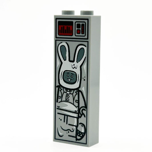 Easter Bunny In Carbonite | 1x2x5 Brick | Custom Printed LEGO Part | B3 Customs