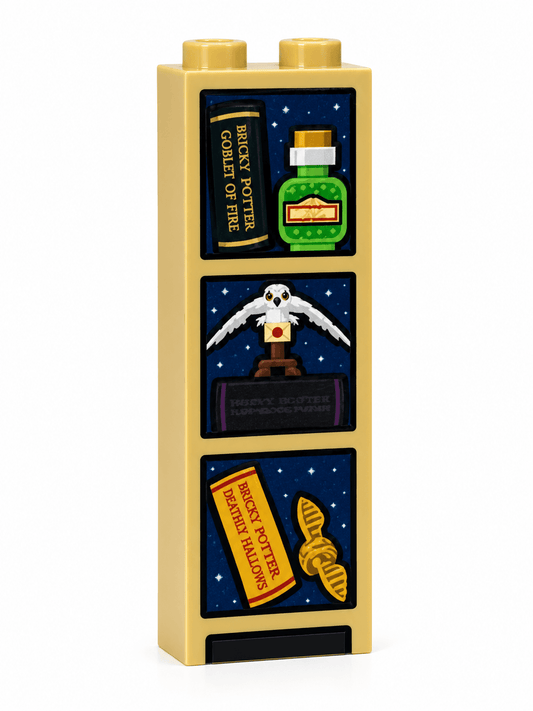 Custom Bookshelf | 1x2x5 Compatible Size | Harry Potter Theme | Kid Gift