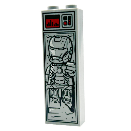 Iron Man In Carbonite | 1x2x5 Brick | Custom Printed LEGO Part | B3 Customs