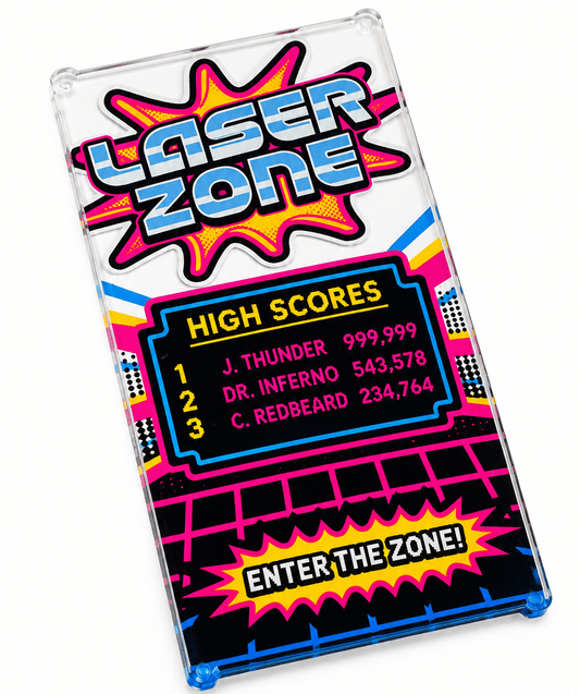 Arcade Building Kit | 4x6 Laser Arena Model | Neon Graphics Set | Kids And Fans