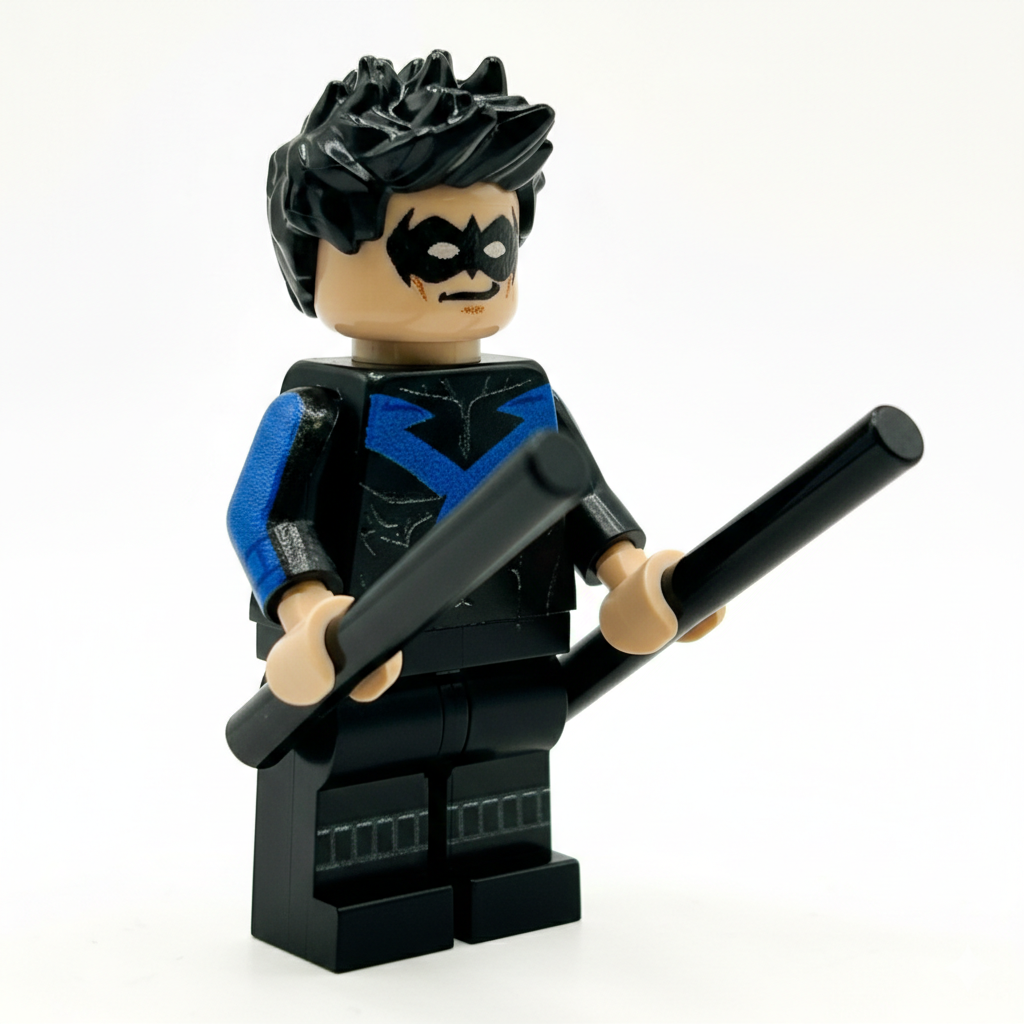 Minifigure | Shadow Wing Blue | Twin Batons | Authentic LEGO Parts