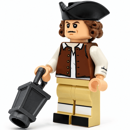 LEGO Minifigure | Paul Revere Character | Detailed Period Print | Collectors