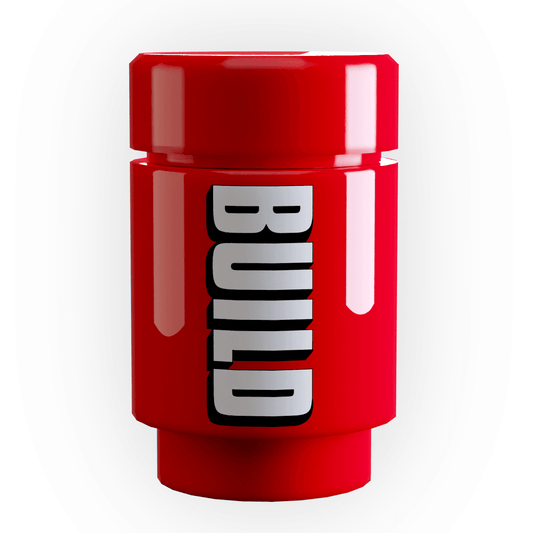 BUILD Energy Drink Can Fruit Punch Fury | Brick Prop | Custom Printed | B3 Customs