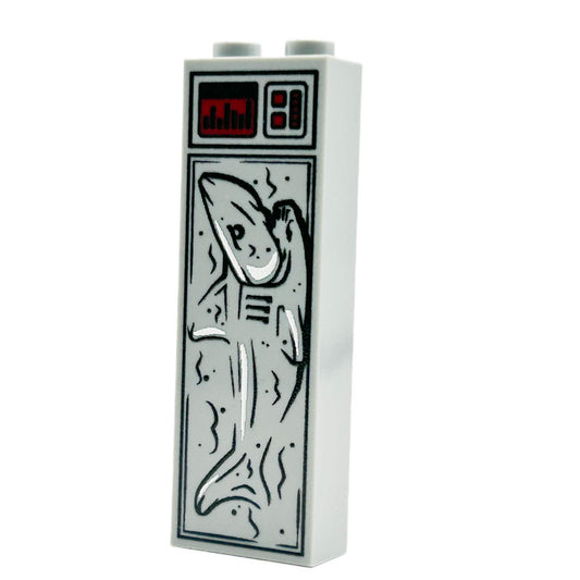 Shark In Carbonite | 1x2x5 Brick | Custom Printed LEGO Part | B3 Customs