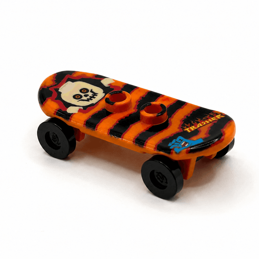 Minifig Skateboard Accessory | Thrasher Graphics Style