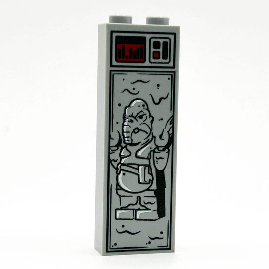Blue Trader In Carbonite | 1x2x5 Brick | Custom Printed LEGO Part | B3 Customs