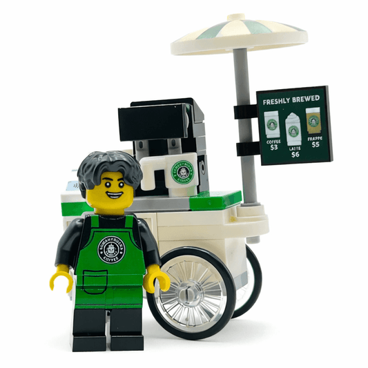 Somanybucks Coffee Cart With Minifig | Brick Build | B3 Customs