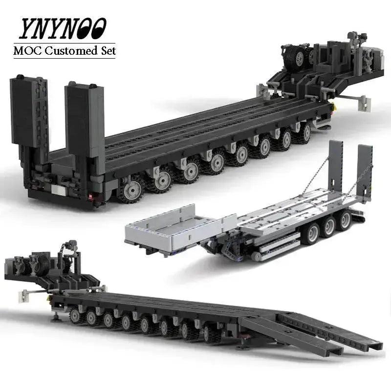  Customed Doll Panther Heavy Duty Transporter MOC Low Loader Trailer Children Toys Building Bricks MOC -  ToylandEU™
