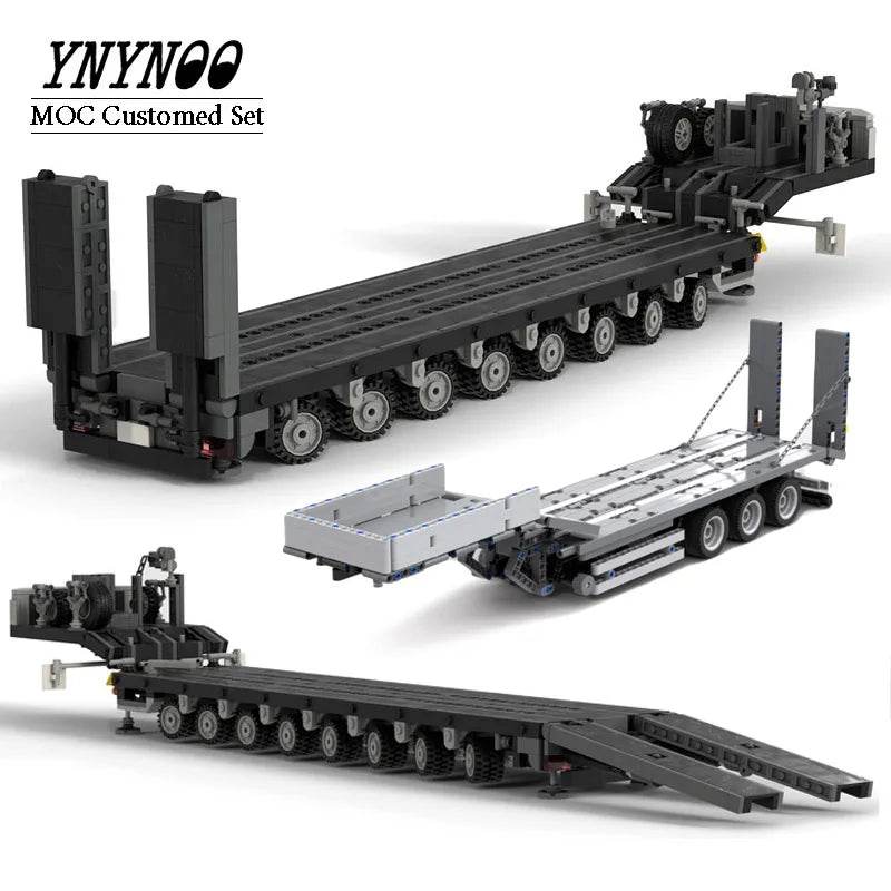 Customed Doll Panther Heavy Duty Transporter MOC Low Loader Trailer Children Toys Building Bricks MOC - ToylandEU