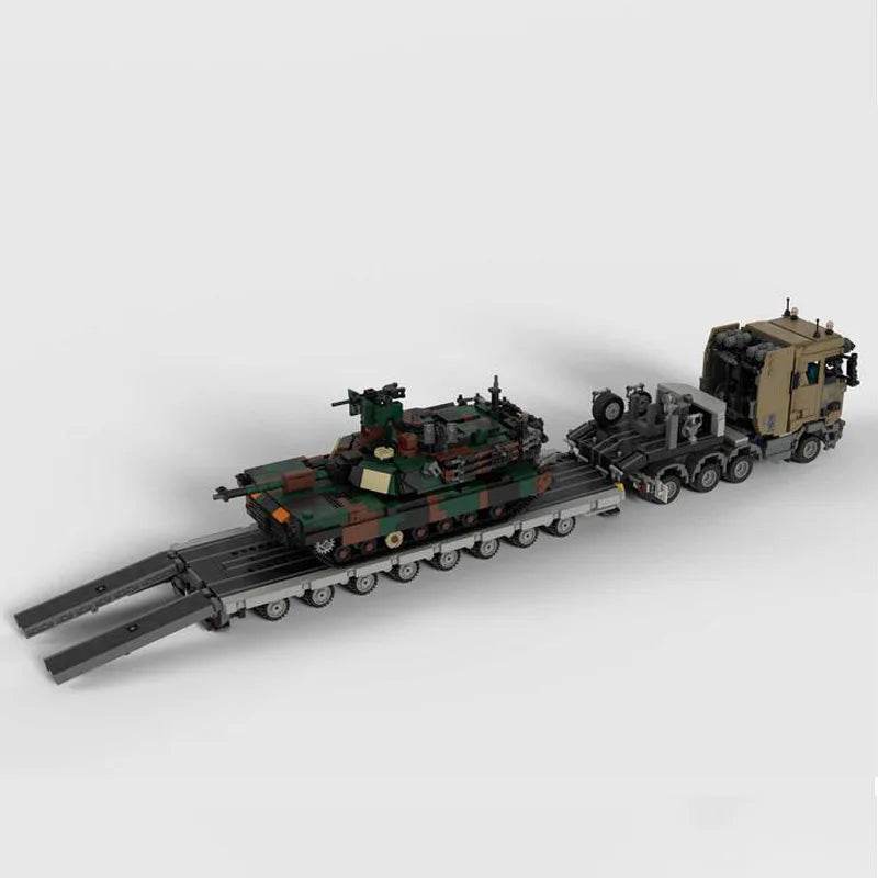 Customed Doll Panther Heavy Duty Transporter MOC Low Loader Trailer Children Toys Building Bricks MOC - ToylandEU