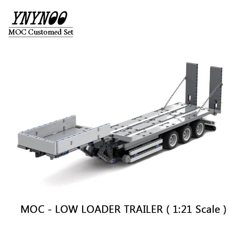 Customed Doll Panther Heavy Duty Transporter MOC Low Loader Trailer Children Toys Building Bricks MOC - ToylandEU
