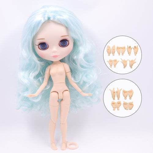 Customizable 30cm Shiny Face Blyth Doll with White Skin & Toy Joints - ToylandEU