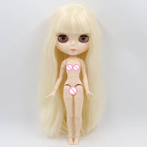 Customizable 30cm Shiny Face Blyth Doll with White Skin & Toy Joints - ToylandEU