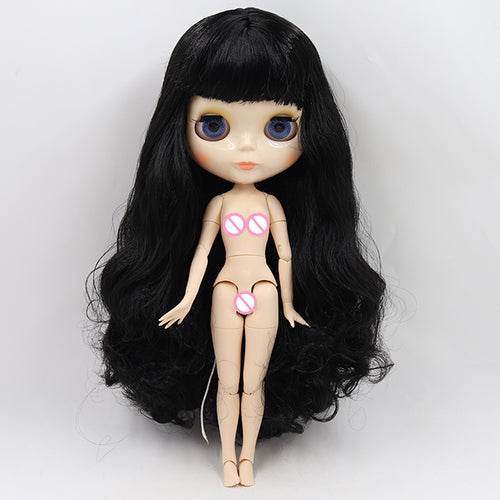 Customizable 30cm Shiny Face Blyth Doll with White Skin & Toy Joints - ToylandEU