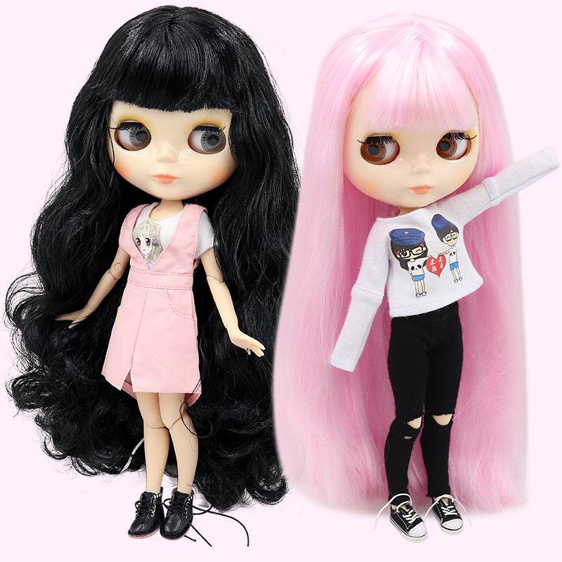 Customizable 30cm Shiny Face Blyth Doll with White Skin & Toy Joints - ToylandEU